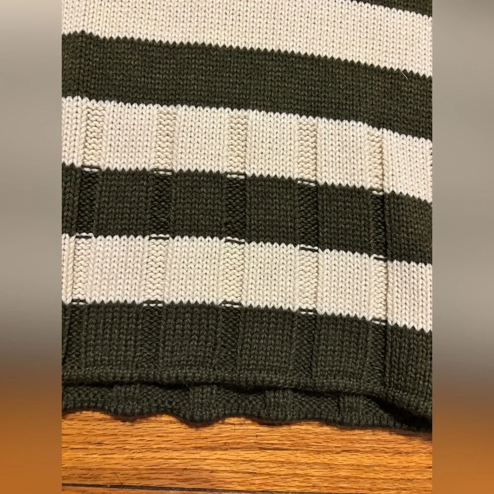H&M Green and White Striped Sweater with Red Star Accents - Picture 6 of 8